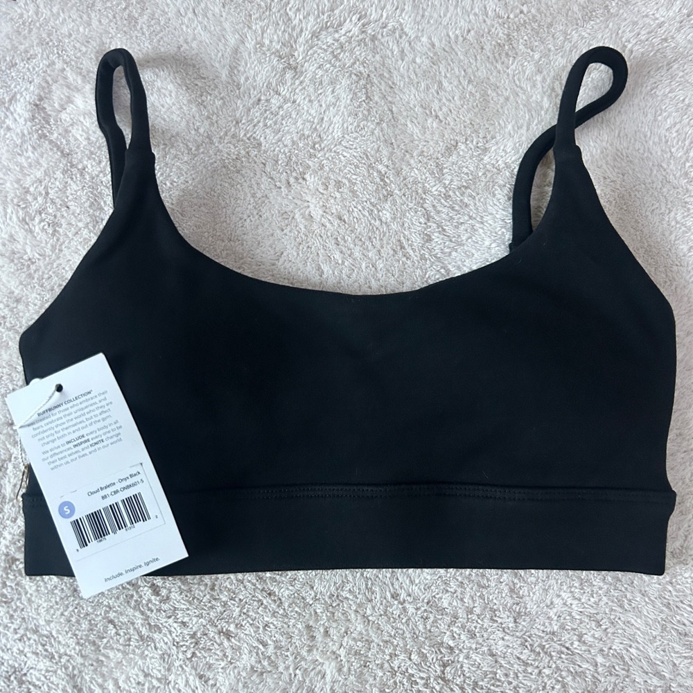 Buffbunny Collection Cloud Bralette Onyx Black Sports‎ Bra Womens size Small NWT